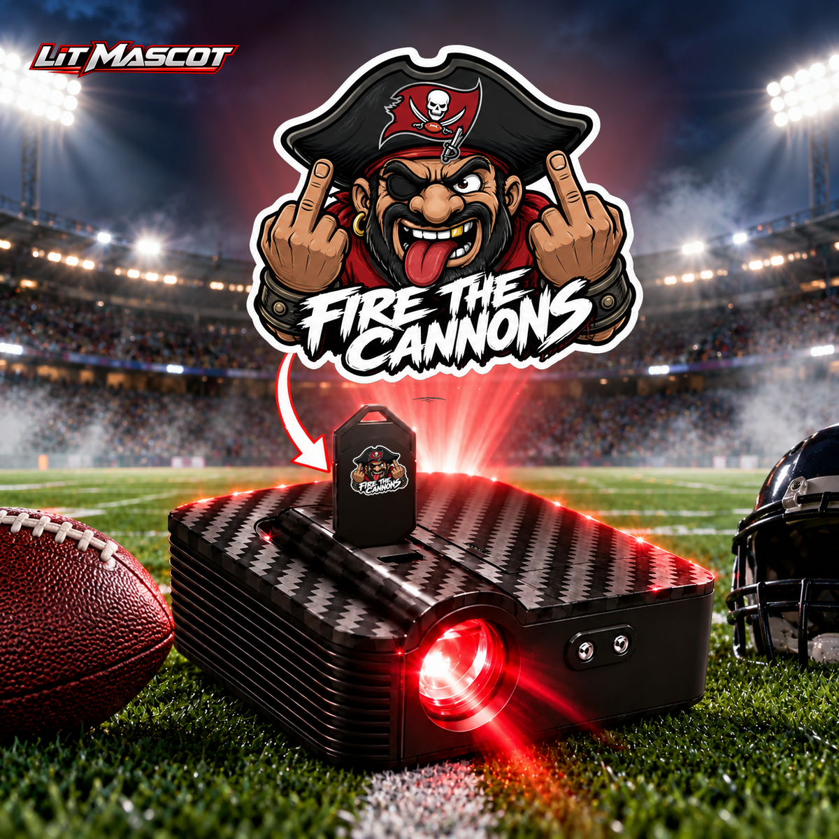 Fire the Cannons Door Lights — Wireless Mascot Projectors (2-Pack)