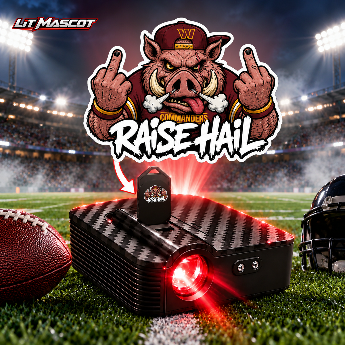 Raise Hail Door Lights — Wireless Mascot Projectors (2-Pack)